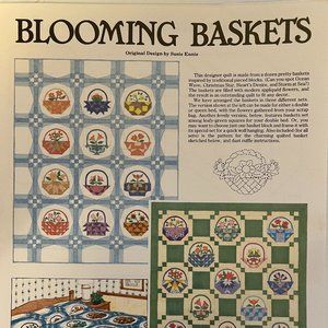 Blooming Baskets Quilting Pattern Vintage 1983 Quilting Sewing Pattern Designs